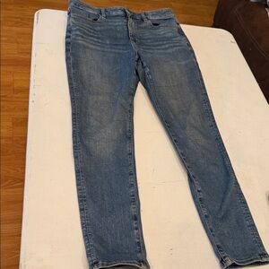 American Eagle Classic Blue Denim Jeans size 10 reg next level stretch highrise